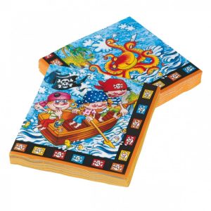 Serviette anniversaire pirates