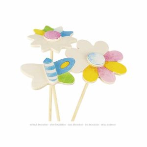 Fleurs et papillons sur tige