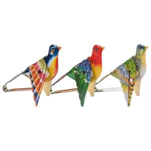 Moineau chanteur jouet en métal vintage